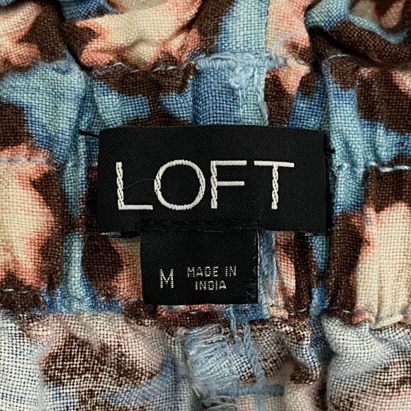 Ann Taylor LOFT 2021 Linen Blend Paperbag Shorts Women's Size Medium - Picture 3 of 7